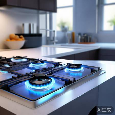 燃气灶炉头独立分离设计，燃烧效率更高