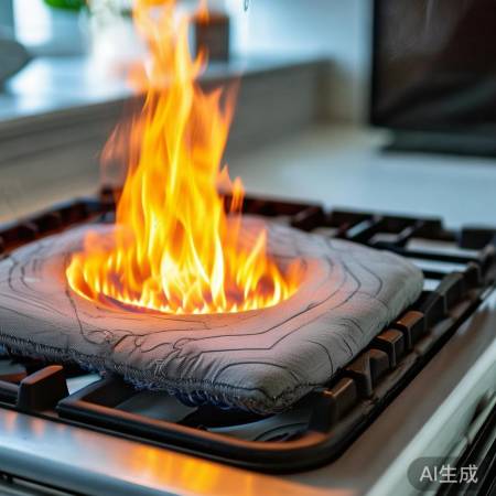 弹簧垫易燃，勿近燃气灶