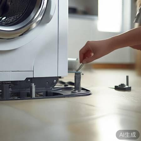 检查洗衣机底平衡块是否磨损