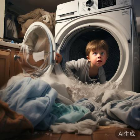 松下洗衣机全天候维护保障教导☜男童意外被困洗衣机，紧急救援过程揭秘