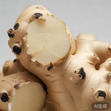 冻姜解冻后微黑，味不变。