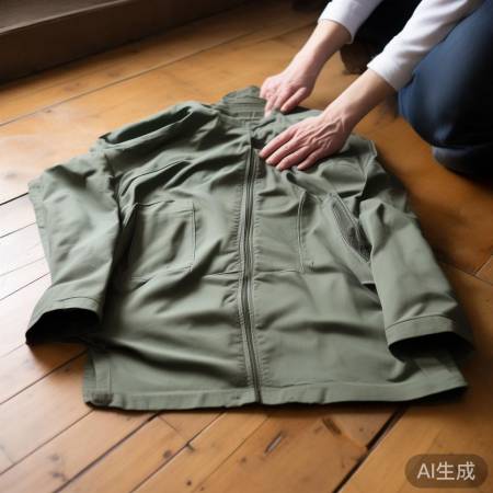 “拍打风衣，除皱小技巧”