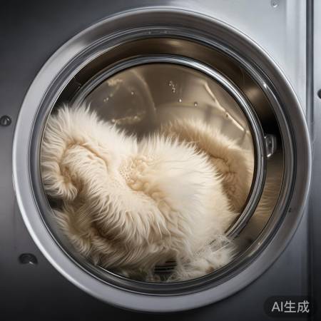 洗衣机羊剪绒易卷曲