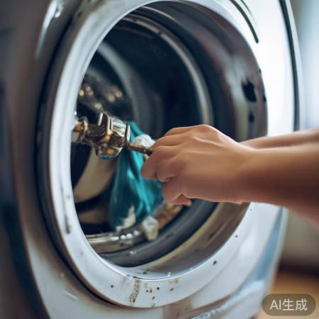 检查波轮盘,清除异物