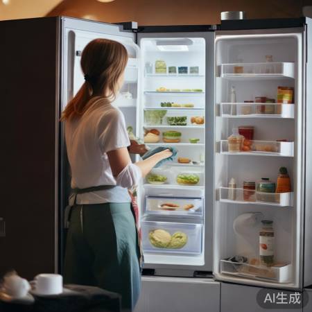 冰箱清洁保养，定期清理。