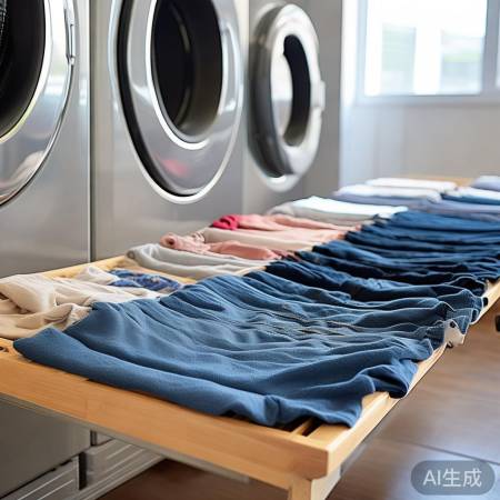 衣物铺平，温度时间调，防损坏。