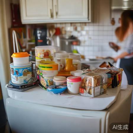 冰箱顶大扫除，杂物清理