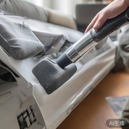 吸尘器清理空调灰尘