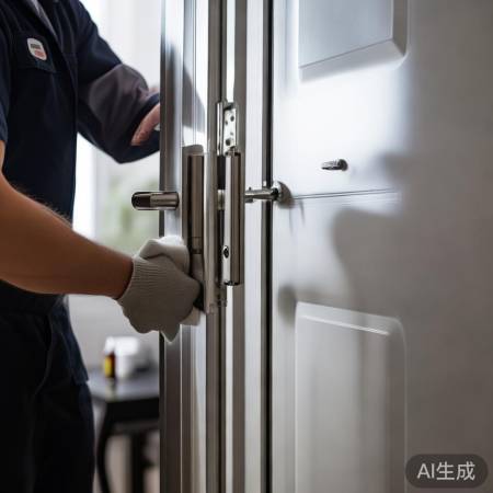 “清洁门中门，润滑锁具”